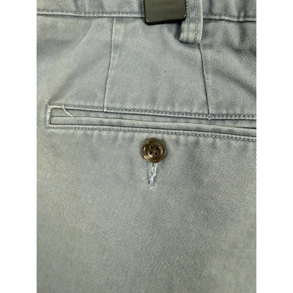 Polo Ralph Lauren Cotton Chino flat Front Washed Navy Blue Classic Fit Shorts 36